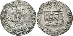 BRABANT, Duché, Charles Quint (1506-1555), AR 4 patards (vlieger), 1540, Anvers. D/ Aigle impériale couronnée. R/ Ecu aux seize quartiers couronné, su...