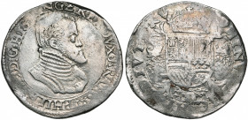 BRABANT, Duché, Philippe II (1555-1598), AR écu Philippe, 1559, Anvers. Au titre de roi d''Angleterre. D/ B. cuir. à d. PHILIPPVS dans la légende. R/ ...