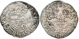 BRABANT, Duché, Les Etats en révolte (1577-1581), AR patard des Etats, 1577, Bruxelles. D/ Ecu couronné d''Autriche-Bourgogne, entre I-S. R/ Croix de ...