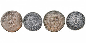 BRABANT, Duché, Les Etats en révolte (1577-1581), lot de 2 p.: liard (Beau à Très Beau) et gigot (Très Beau), s.d. (1578-1580), Anvers. G.H. 252-1, 25...