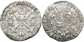 BRABANT, Duché, Albert et Isabelle (1598-1621), AR quart de patagon, 1617, Bois-le-Duc. D/ Croix de Bourgogne, sous une couronne, entre les monogramme...