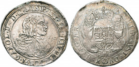 BRABANT, Duché, Charles II (1665-1700), AR ducaton, 1684, Anvers. Deuxième type. D/ B. juvénile à d., les cheveux longs, une large cravate au cou. R/ ...