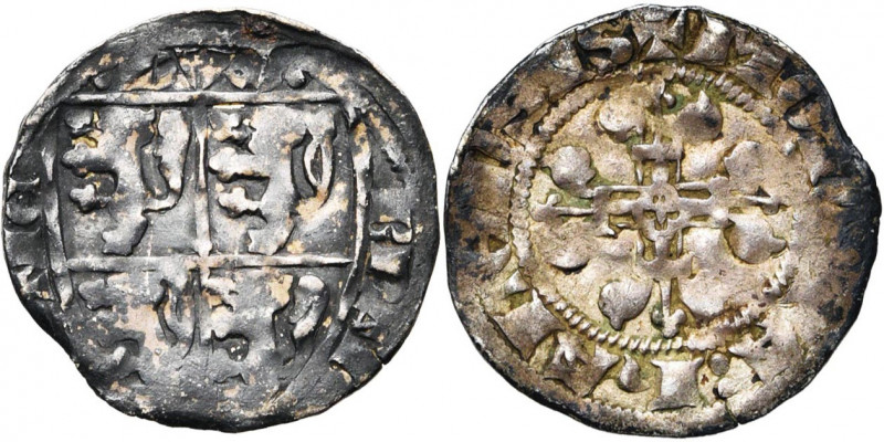 BRABANT, Duché, Jean III (1312-1355), AR esterlin à l''écu, 1329-1337, Halen. D/...