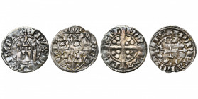 BRABANT, Duché, Jean III (1312-1355), lot de 2 p.: esterlin au châtel brabançon, à partir de 1317/1318, Bruxelles; esterlin à l''écu, 1329-1337, Louva...