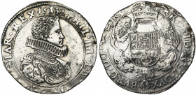 TOURNAI, Seigneurie, Philippe IV (1621-1665), AR ducaton, 1632. Premier type. D/ B. à d., une grande fraise au col. R/ Ecu couronné, tenu par deux lio...