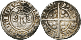 LUXEMBOURG, Comté, Jean l''Aveugle (1309-1346), AR esterlin, avant 1335, Luxembourg. Au titre de roi de Bohême et de Pologne. D/ + IOHANNE (aigle) S...