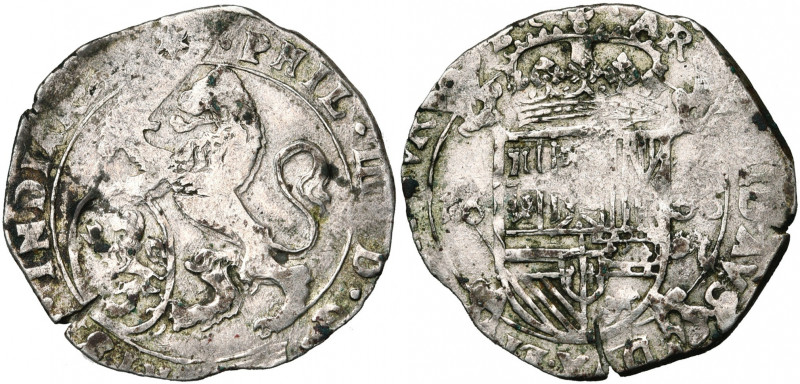 FRANCHE-COMTE, Philippe IV (1621-1665), AR escalin, 1635, Dole. Différent: étoil...