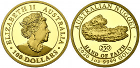 AUSTRALIE, Elisabeth II (1952-), écrin de 4 p. en or : 100 dollars (1 oz), 25 dollars (1/4 oz), 15 dollars (1/10 oz) et 5 dollars (1/20 oz) 2020, Pert...