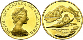 CANADA, Elisabeth II (1952-), AV 100 dollars, 1980. Territoires arctiques. Fr. 11.
Flan poli