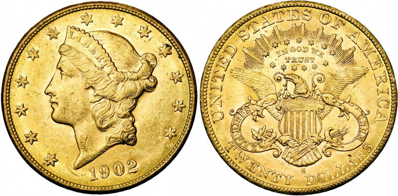 ETATS-UNIS, AV 20 dollars, 1902S. Fr. 178.
Très Beau à Superbe