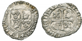 FRANCE, Royaume, François Ier (1515-1547), AR grand blanc du Dauphiné, Crémieu. 10e type. Couronnelles initiales. D/ Ecu écartelé de France-Dauphiné. ...