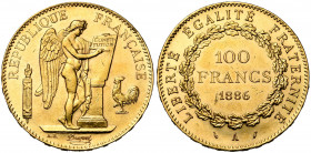 FRANCE, Troisième République (1871-1940), AV 100 francs, 1886A, Paris. Gad. 1137; Fr. 590. Nettoyé. Griffes au revers.
Très Beau à Superbe