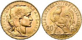 FRANCE, Troisième République (1871-1940), AV 20 francs, 1909. Gad. 1064a. Nettoyé.
Très Beau à Superbe