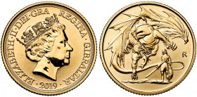 GIBRALTAR, Elisabeth II (1952-), AV souverain, 2019R. Museum edition.
Fleur de Coin
