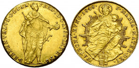 HONGRIE, Guerre d''Indépendance (1848-1849), AV ducat, 1848, Kremnitz. Au titre de Ferdinand Ier. Légendes hongroises. Huszar 2091; Fr. 83. A été mont...