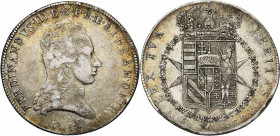 ITALIE, TOSCANE, Ferdinand III de Lorraine (1790-1801), AR francescone, 1794, Florence. D/ T. nue à d. R/ Ecu couronné, posé sur la croix de saint Eti...