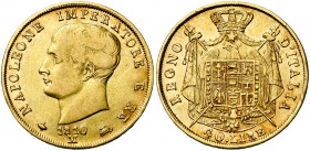 ITALIE, Royaume, Napoléon Ier (1804-1814), AV 40 lire, 1810M, Milan. M. 196; G. 75.
presque Très Beau