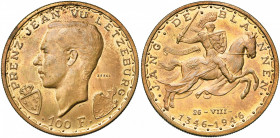 LUXEMBOURG, Charlotte (1919-1964), 100 francs, 1946 (1964). Essai en similor de la refrappe sans signature. Probst L385-7; Wictor E91f; Probst, Essai,...