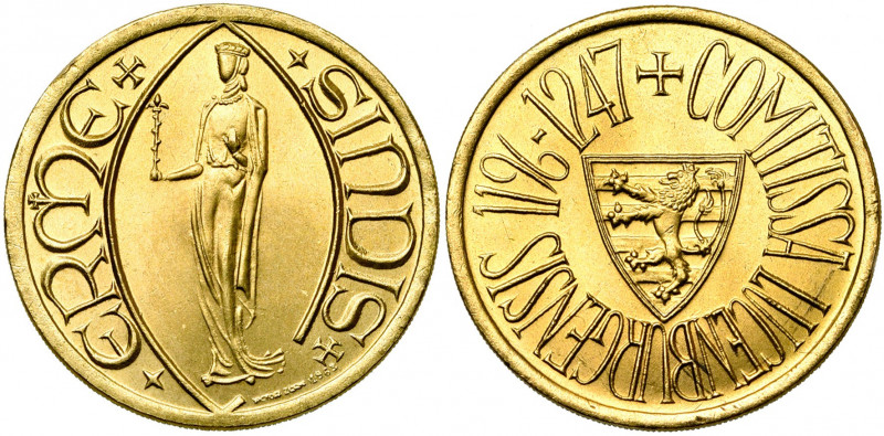LUXEMBOURG, Charlotte (1919-1964), AV module de 40 francs, 1963. Millénaire (Erm...