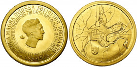 LUXEMBOURG, Charlotte (1919-1964), AV médaille, 1963. Millénaire de Luxembourg. Type de la p. de 250 francs. Weiller 84. 16,70g Titre 0,900.
Flan pol...