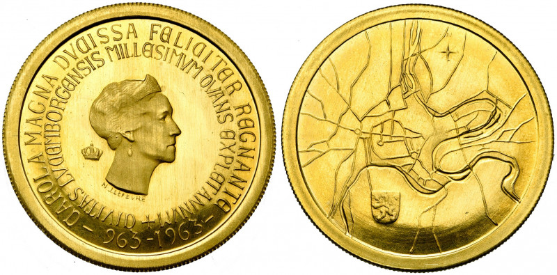 LUXEMBOURG, Charlotte (1919-1964), AV médaille, 1963. Millénaire de Luxembourg. ...