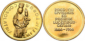 LUXEMBOURG, Jean (1964-2000), AV module de 40 francs, 1966. La Vierge patronne de Luxembourg 1666-1966. Probst 08A; Weiller 1918a.
Fleur de Coin