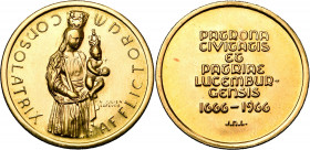 LUXEMBOURG, Jean (1964-2000), AV module de 40 francs, 1966. La Vierge patronne de Luxembourg 1666-1966. Probst 08A; Weiller 1918a.
Superbe à Fleur de...