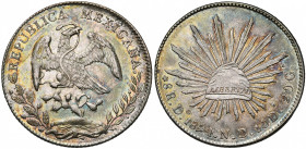 MEXIQUE, République (1823-1905), AR 8 reales, 1894NDD°, Durango. K.M. 377-4. Petits coups. Belle patine.
Superbe à Fleur de Coin