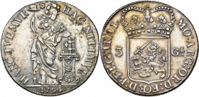 NEDERLAND, UTRECHT, Provincie, AR Nederlandse 3 gulden, 1794. Vz/ Nederlandse maagd met speer en vrijheidshoed. Kz/ Gekroond Generaliteitswapen. Verk....
