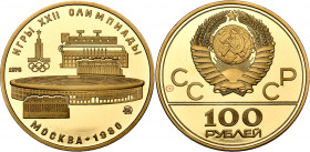 RUSSIE, U.R.S.S. (1917-1991), AV 100 roubles, 1978. Jeux olympiques de Moscou. Fr. 187.
Flan poli