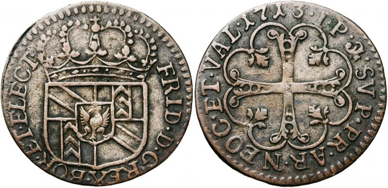 SUISSE, NEUCHATEL (NEUENBURG), Frédéric Ier de Prusse (1707-1713), Billon Kreuze...