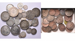 lot de 31 p. en argent, dont: Allemagne, Bavière, Taler 1859; Prusse, 1/6 Taler 1813A et 1826A, Taler 1830A; Belgique, 5 francs 1871 et 1873 (2); Gran...