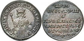 ALLEMAGNE, AE médaille, 1825, Becker. Redécouverte de la tombe de Rodolphe de Habsbourg à Speyer (1811). D/ B. de l''empereur de f., ten. un sceptre e...