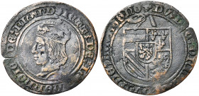 PAYS-BAS MERIDIONAUX, Cu jeton, s.d. (1490 ?), Bruges. Monnaie de Flandre. D/ (lion) IETT DE LA MONNOIE DE FLAND B. couronné de Maximilien de Habsbour...
