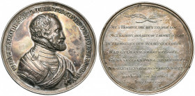 PAYS-BAS MERIDIONAUX, AR médaille, 1566 (sic), signé Aker, d''après Jonghelinck. Décapitation de Philippe de Montmorency, comte de Hornes. D/ B. cuir....