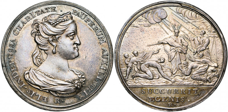 PAYS-BAS MERIDIONAUX, AR jeton, 1741 (chronogramme), J. Roettiers. Etrennes pour...