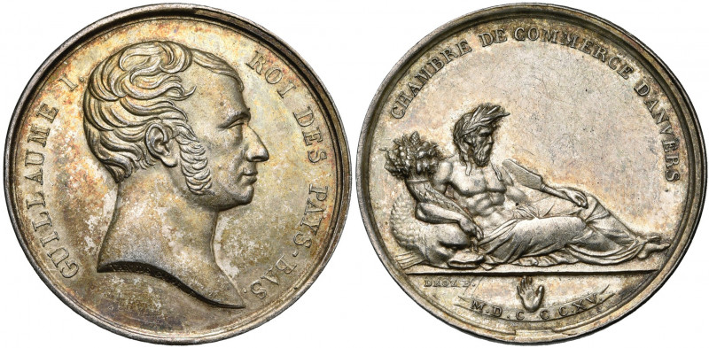 BELGIQUE, Royaume des Pays-Bas, AR jeton, 1815, van de Goor & Droz. Chambre de C...
