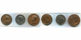 FRANCE, lot de 3 médailles: s.d., Saint-Urbain, François II de Lorraine et son épouse Christine de Salm (AE); 1749, Prosper Jolyot de Crébillon (étain...