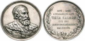HONGRIE, AR médaille, 1885. Le parti libéral à Kalman Tisza, premier ministre depuis 1875. D/ B. de trois quarts à d. R/ Inscription en six lignes dan...