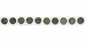 SUISSE, lot de 5 médailles de la série des hommes illustres par Dassier, s.d. (1723-1724): Hugo Grotius, Jean-François Sarrasin, Scevole de Sainte-Mar...