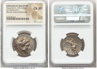 MACEDONIAN KINGDOM. Alexander III the Great (336-323 BC). AR tetradrachm (26mm, 10h). NGC Choice XF. Late lifetime-early posthumous issue of Pamphylia...