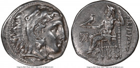 MACEDONIAN KINGDOM. Philip III Arrhidaeus (323-317 BC). AR drachm (17mm, 12h). NGC Choice XF. Colophon, ca. 323-319 BC. Head of Heracles right, wearin...