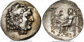 THRACE. Mesambria. Ca. 175-125 BC. AR tetradrachm (34mm, 11h). NGC AU, brushed, overstruck. In the name and types of Alexander III the Great of Macedo...