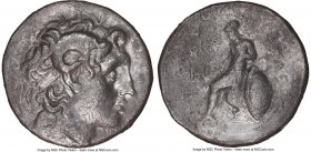 THRACIAN KINGDOM. Lysimachus (305-281 BC). AR tetradrachm (30mm, 12h). NGC Fine. Uncertain mint, ca. 288-280 BC. Head of deified Alexander III right, ...