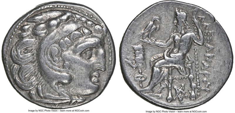 THRACIAN KINGDOM. Lysimachus (305-281 BC). AR drachm (18mm, 11h). NGC Choice VF....