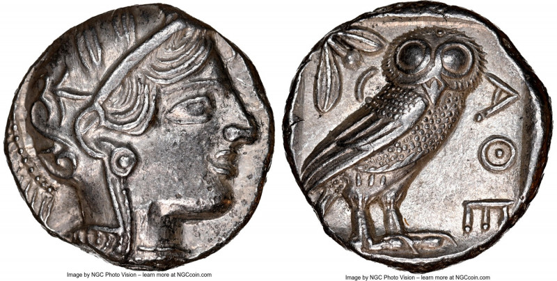 ATTICA. Athens. Ca. 440-404 BC. AR tetradrachm (23mm, 17.18 gm, 9h). NGC Choice ...
