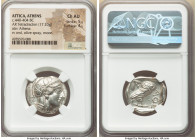 ATTICA. Athens. Ca. 440-404 BC. AR tetradrachm (24mm, 17.20 gm, 12h). NGC Choice AU 5/5 - 4/5. Mid-mass coinage issue. Head of Athena right, wearing e...