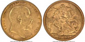 Edward VII gold Sovereign 1908-S MS63 NGC, Sydney mint, KM15. AGW 0.2355 oz. 

HID09801242017

© 2022 Heritage Auctions | All Rights Reserved