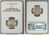 Leopold II Franc 1867 MS62 NGC, Brussels mint, KM28.1. 

HID09801242017

© 2022 Heritage Auctions | All Rights Reserved