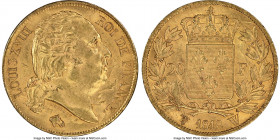 Louis XVIII gold 20 Francs 1818-W MS64 NGC, Lille mint, KM712.9. Olive toned antiqued golden color with die clash. AGW 0.1866 oz. 

HID09801242017

© ...